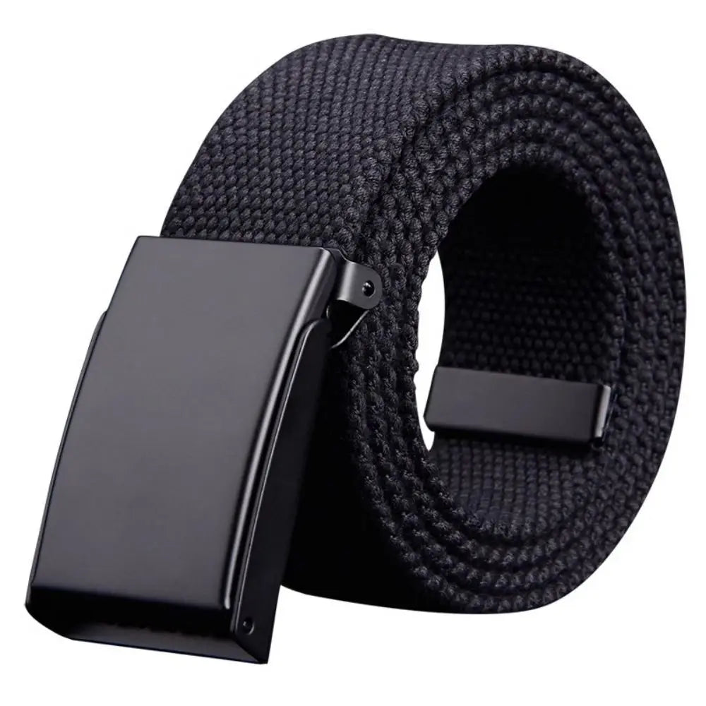 Unisex Canvas Belt – Adjustable Breathable Tactical Waist Belt for Jeans and Trousers