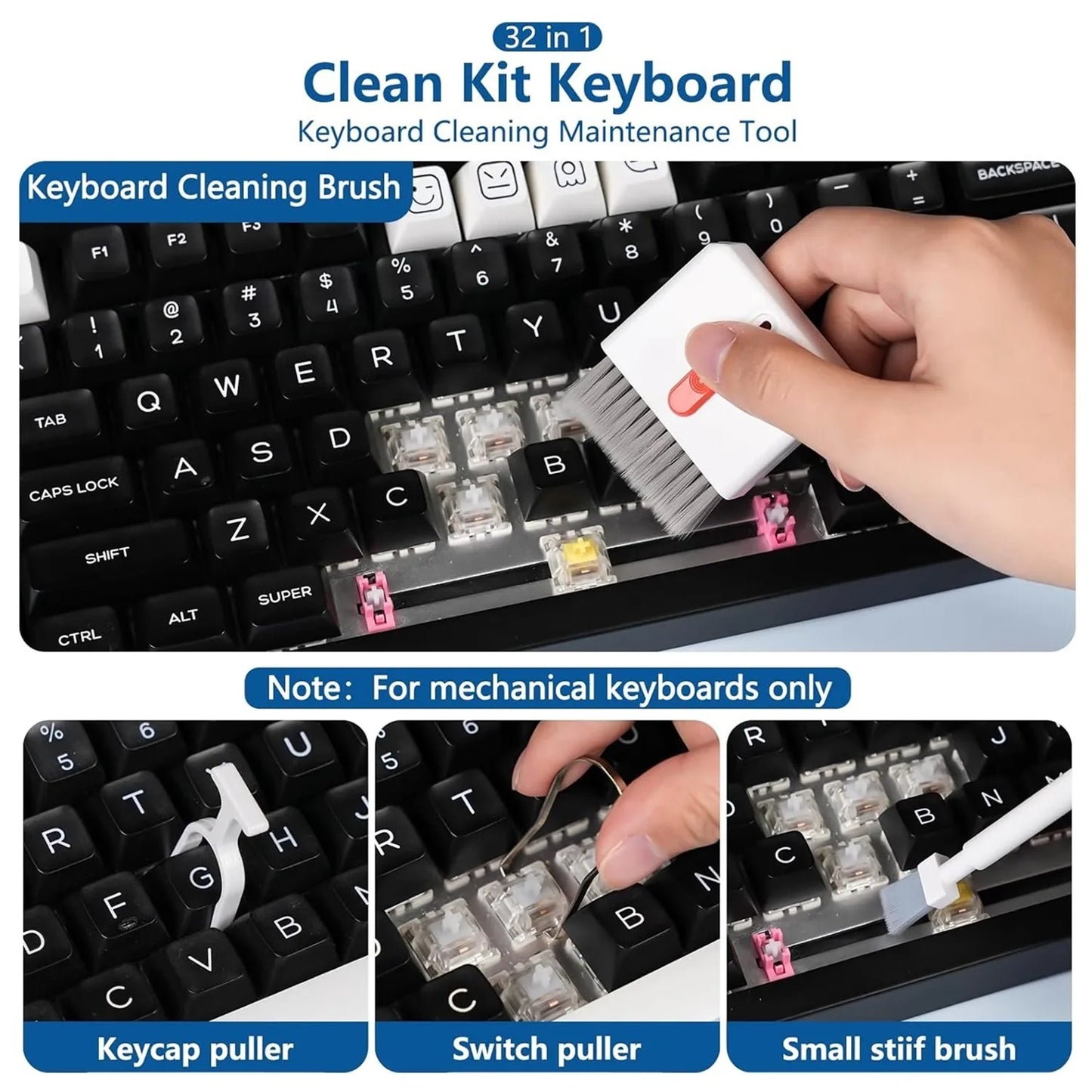 20/32-in-1 Precision Deep Cleaning Kit for Phone Ports, AirPods, Keyboard & Keycaps