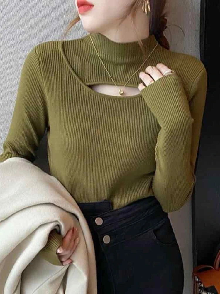 Turtleneck Knitted Women Sweater