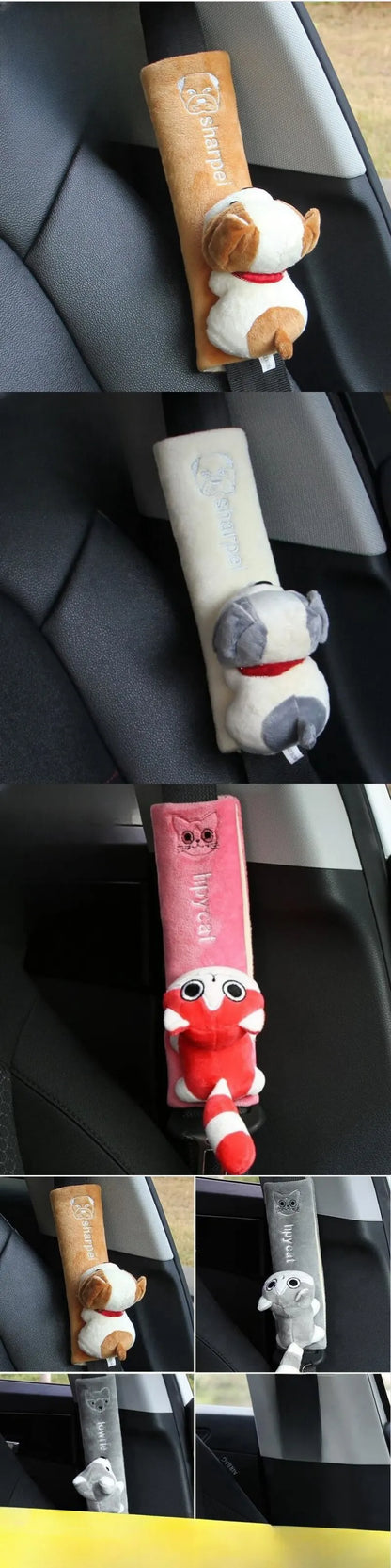 PU Leather Car Seat Belt Shoulder Pad – Universal Comfort Cushion