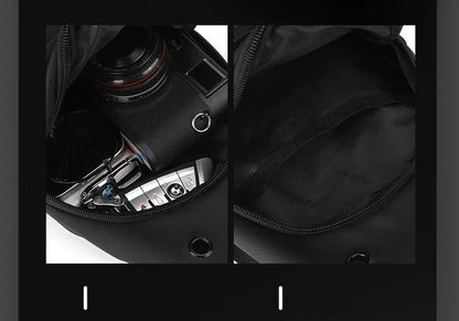 Lightweight Men's Nylon Chest Bag Crossbody Sling for Outdoor Sports & Daily Commute