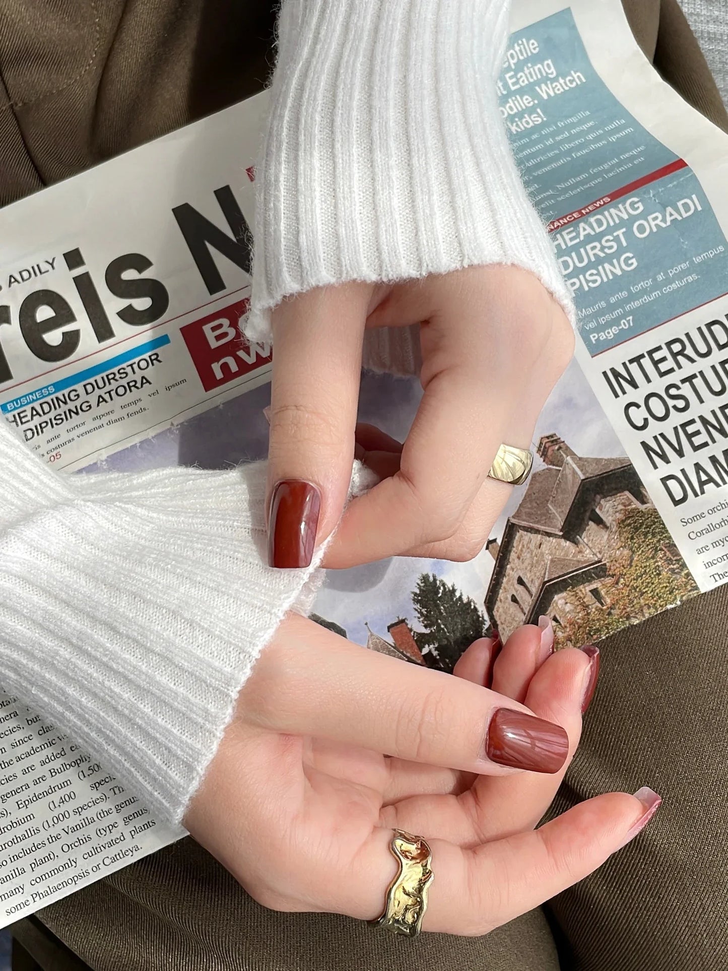 Slim V-Neck Ribbed Knit Sweater – Autumn/Winter