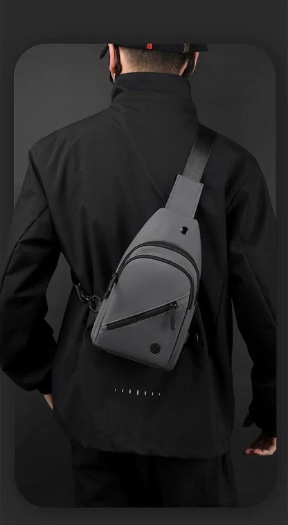 Lightweight Men's Nylon Chest Bag Crossbody Sling for Outdoor Sports & Daily Commute