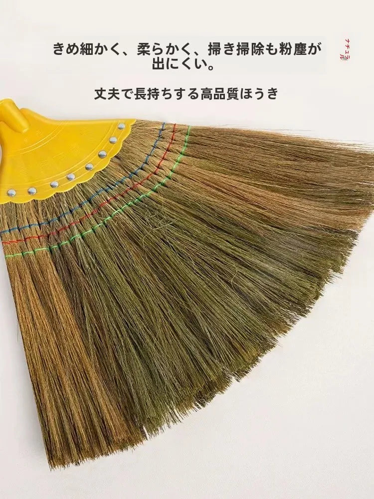 Hair-Resistant Natural Millet Broom for Home and Courtyard Cleaning