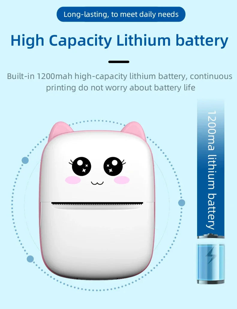 Mini Cat Printer – Wireless Bluetooth Photo Printing