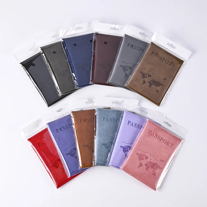 Colorful PU Passport Holder – Travel Passport Cover with Card Slots & Ticket Storage